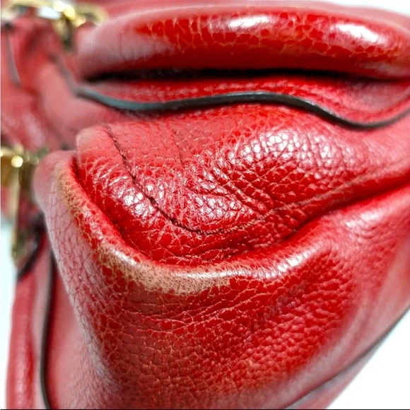 Chloe Paraty Red Leather Satchel Handbag - Picture 5 of 8